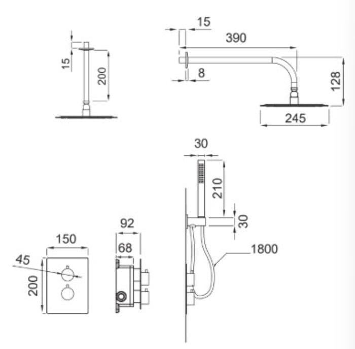 Ducha encastrada Tube - Imagen 6