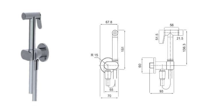 Ducha higiénica termoestática Tube - Imagen 3